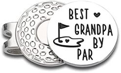 Grandpa Birthday Gifts for Fathers Day Best Grandpa by Par Golf Ball Marker Gifts for Grandfather Retirement Christmas Gifts for Papa Grandpa Golf Lovers Magnetic Hat Clipfrom Granddaughter Grandson