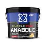 USN Muscle Fuel All-In-One Muscle Mass Gainer, Banana Flavour, 54g Protein Powder, 5g Creatine Powder & 5g BCAA Powder For Maximum Muscle Growth, Post Workout Recovery Drink Mix - 4kg