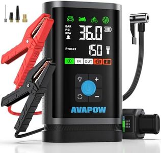 AVAPOW JP3 Jump Starter with Air Compressor, 3000A Car Battery Jumper Starter (for 8.0L Gas/Diesel) with 150 PSI 3X Faster Tire Inflator Air Pump, PD 30W in/Output Portable Jump Box for Car