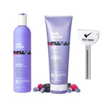 Milk Shake Silver Shine Shampoo And Conditioner 300ml And 250ml for Blond and Grey Hair Purple Toner Anti-yellow Care Shampoo with Purple Pigments With Multi-Range Tube Squeezer