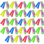 Elcoho 24 Packs Rainbow Jump Rope Set 7.2 Feet Adjustable Nylon Skipping Ropes Jumping Ropes for Outdoor Activity Party Favors School Games