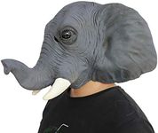 Ifkoo Deluxe Latex Elephant Mask Novelty Creepy Halloween Animal Head Mask Costume Party Decorations