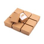 Prestige & Fancy Jewelry Gift Boxes 10 Pack, 2 x 1.75 x 1.12 Cardboard Gift Boxes with Flocked Foam Ring Slot Ring box, Small Jewelry Boxes for Gifts,earrings,Rings, (Brown)