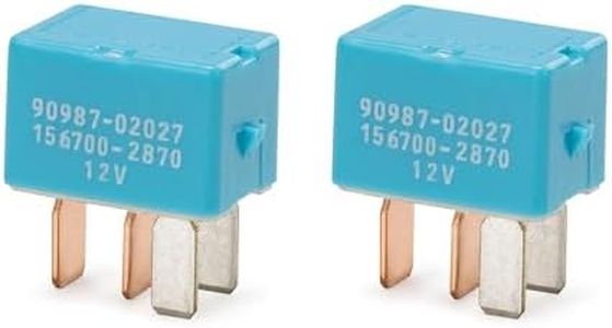 2PCS 4-Pin AC Relay Set 90987-02027 for Automotive Electrical Systems, Compatible Replacement for 1997-2014 Toyota, for Lexus, for Camry Vehicles - Part Numbers 90080-87026, 90987-02028