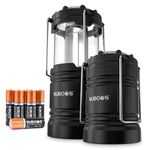SUBOOS Camping Lanterns Battery Operated [2 Pack] - 2X Brighter LED Camping Light Lamp with Magnetic Base and Foldable Hook for Hanging, Portable for Hurricane, Emergency, Home, Shed and More