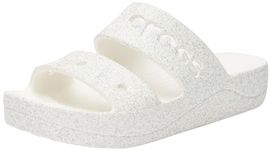 Crocs Baya Platform Glitter Sandal Whi