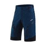 ARSUXEO Cycling Shorts Mens Mountain Bike Shorts Without Padded Cycle Mountain Bike Shorts Water Resistant 1903 Dark Blue M