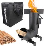 Camping Rocket Stove by StarBlue with FREE Carrying Bag - A Portable Fuel Saving Wood Burning Camping Stove with Large Fuel Chamber Best for Outdoor Cooking, Camping, Picnic, BBQ, Hunting, Fishing