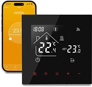 Beok Thermostat Connecté WiFi Thermostat d'Ambiance Intelligent pour Chauffage au Sol Électrique Thermostats Programmable sans Fil avec Capteur Externe Compatible Alexa 16A,Noir