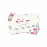 ESCAPER Luxury Thank You Cards for Business - Set of 50 Cards (3.5 x 2 inches) for Returns, Ratings, Gifts, and Business Reviews - Show Your Appreciation in Style.