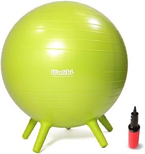 WALIKI Toys Children's Chair Ball with Feet, Alternative Classroom Seating (Inflatable Balance Ball Chair with Stability Legs for School, Pump Included, 18"/45CM, Green)