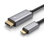 BlueRigger Premium USB C 3.1 to DisplayPort (DP) 4K@60Hz Adapter Cable (Thunderbolt 3 Compatible) for MacBook Pro 2017/18/19/20, MacBook Air/iPad Pro 2020, Surface Book 2, Samsung Galaxy S8/S9/S20, Note 10 and more (6 Feet / 1.8 Meters)