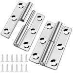 2 Pcs Lift Off Hinges 2.5 Inch, Bolatus Small Slip Joint Flag Hinges Detachable Hinges 304 Stainless Steel Door Hinges Right Handedness