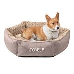 JOYELF Dog Bed Washable Calming Pet Bed, Anti Anxiety Cat Bed & Sofa, Cute Plush Pet Bed for Medium Dog and Cat - Medium Hexagon