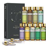 PHATOIL 9x10ML Essential Oils Set with Gift Box, Pure Aromatherapy Essential Oils for Diffuser, Humidifier, Scented Oils for Soap, Candle Making