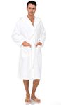 TowelSelections Men’s Robe Turkish Cotton Luxury Hooded Terry Bathrobe, White, Medium