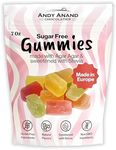 Andy Anand Chocolatier Sugar Free Gummies - Made with Agar & sweetened with Stevia Amazing & Decadent Treats, Diabetic Friendly Flavors, Delicious Birthday Gift, Gourmet Food, Mother's Day Gift (7 Oz)