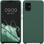 kwmobile Case Compatible with Samsung Galaxy A51 Case - TPU Silicone Phone Cover with Soft Finish - Forest Green