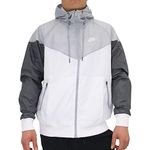 Nike M Nsw He Wr Jkt Hd Sport Jacket - White/Wolf Grey/Dark Grey/(White), X-Large