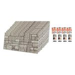 IZODEKOR 3D Brick Effect Wall Panels - Cladding, Stone Look, Styrofoam Panels for Living Room, Kitchen, Balcony, Bedroom, Back of Counter and Teras | Backyard (10x Panels + 4X Adhesive Sealant)