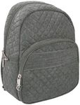 Travelon Anti-Theft Boho Backpack, Gray Heather Solid, 9.5 x 13 x 4, Travelon Anti-theft Boho Backpack