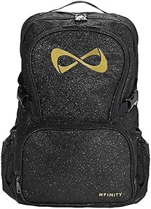 Nfinity Sparkle Backpack for Cheerleaders – Dazzling Glitter Finish, Extra Durable & Lightweight, Ideal for Travel, Fun Outings, and Adventures - Ample Storage with Adjustable Comfort Straps