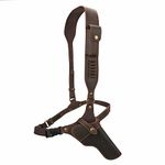 TOURBON Adjustable Leather Chest Rig Pistol Holster with Ammo Holder Shoulder Strap