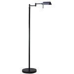 O?Bright Dimmable LED Pharmacy Floor Lamp, 12W LED, Full Range Dimming, 360 Degree Swing Arms, Adjustable Heights, Standing Lamp for Reading, Sewing, and Craft, ETL Listed (Black)