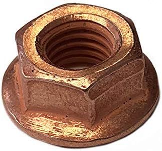 Tuerca de escape M7-16 piezas acero revestido de cobre SW 11 tuercas de cobre DIN 6927 coche
