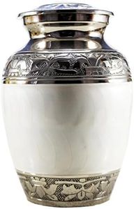 eSplanade Cremation urn Memorial Container Jar Pot for Human Ash Remains | Brass Urns | Metal Urns | Burial Urns