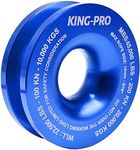 KING-PRO Snatch Recovery Ring, 45000 lbs Winch Snatch Block Pulley Towing Ring, for ATV UTV SUV Truck Off-Road Vehicle Towing Soft Shackle Recovery（Blue）