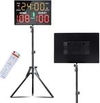 Ousmile Portable Digital Scoreboard with Remote, LED Electronic Score Keeper, Battery Powered Basketball Score Board, Outdoor Scoreboard for Indoor Outdoor Courts & Sports Events
