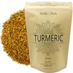 Organic Turmeric Root Herbal Loose Tea by Marcoina - Cut Root, 56g in Resealable Bag, Caffeine-Free from India - Known as Curcuma longa. - 2oz.