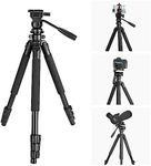 CelticBird 64.5 inch Travel Portable Tripod- Compatible with SLR Cameras, Cell Phones, Binoculars, Spotting Scopes, Monoculars