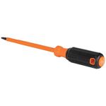 Klein Tools 6846INS Insulated Screwdriver, 1000V #2 Square Tip Screwdriver with 6-Inch Shank, Tip-Ident, Cushion-Grip Handle