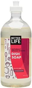 Better Life Sulfate Free Dish Soap, Tough On Grease & Gentle On Hands, Pomegranate, 22 Oz