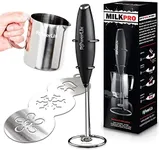 PowerLix Milk Frother Handheld Battery Operated Electric +Complete Set!