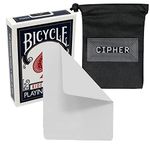 Blank Face Bicycle Cards - Gaff Rider Back Bicycle Deck - Includes Cascade Card Bag (Double Blank)