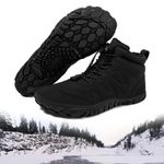 2024 New Hike Winter Footwear Barefoot Shoes for Women Men,Waterproof Winter Barefoot Hiking Boots (Black,9.5-10 Wide)