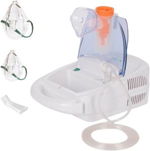 Portable Tabletop Compressor Nebuliser Nebulizer Machine with masks and mouthpiece for adults and kids travel and household use, Jet nebuliser for respiratory problem