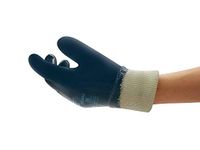 Ansell ActivArmr 27-602 Heavy Duty Work Gloves, Abrasion and Cut Resistant Nitrile Coating, Waterproof and Oil Repellent, Extra-Tough Safety Gloves for Professionals, Blue, Size L (12 Pairs)