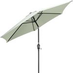 CHRISTOW 2.7m Tilting Garden Parasol Outdoor Umbrella Patio Sunshade With Crank