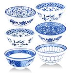 Kithing Ceramic Bowl, Ice Cream Bowl, Ceramic Rice Bowl Set of 6, White Porcelain Bowl, 10 oz, for Dessert, Cereal (f 4.5in)