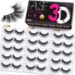 Eliace Lashes False Eyelashes Wispies 15 Pairs Mink Eyelashes 3D Faux Full Fluffy Volume Lashes Natural Look & Cat Eye Lashes Pack & Professional Fake Eyelashes Soft Band Reusable Lashes, Dubai Style