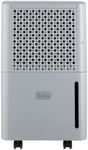BLACK+DECKER 12L Dehumidifier, 4 Modes, Quiet, 2.1L Water Tank, 24 Hour Timer, Grey, BXEH60016GBG