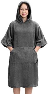 HOMELEVEL Poncho de surf enfant - Serviette de plage peignoir en coton avec poche et capuche - Robe sortie de bain cape pour 6-9 ans et 10-13 ans