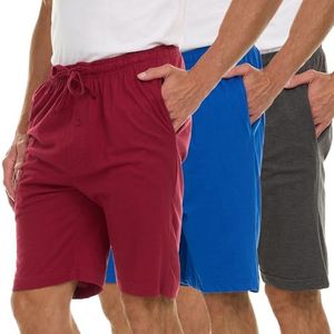 3 Pack Mens Jersey Shorts with Pockets and Drawstring – Soft Men's Lounge Shorts for The House, Sleep PJ, Pajamas – Up to 3XL