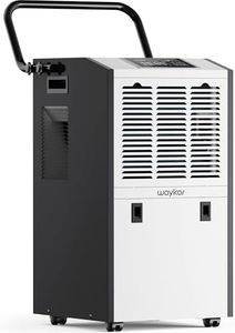 Waykar 155 Pints Large Commercial Dehumidifier with Drain Hose and Water Tank, Industrial Dehumidifier in Large Space up to 8000 Sq. Ft for Home, Basements, Whole House, Library, 5-Year Warranty