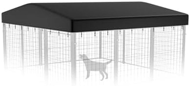 PawGiant Outdoor Dog Kennel Cover Replacement,420D Waterproof UV-Resistant Cover for 9.8x9.8 ft Large Dog Enclosure