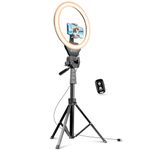 Sensyne 12" Ring Light with 67in Selfie Stick Tripod, Circle Light for Live Stream/Video Recording/TikTok, Compatible with All Phones and Cameras